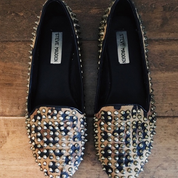 Steve Madden Shoes - Leopard studded Steve Madden flats
